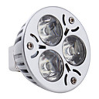 3x1W MR16 3 LED 300Lm 6000K White Light Bulb 95-260V