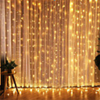 3x3M LED Curtain String Lights Fairy Light Garland For Garden Home Party Curtain Christmas Wedding Valentine