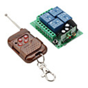 4-Channel Remote Control Switch Receiver and 4-Key Transmitter