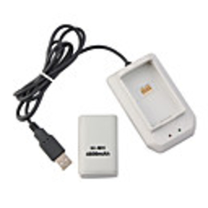 4-in-1 Charging Kit: Battery Controller Extension Cable Battery Charger for Xbox 360 (White)