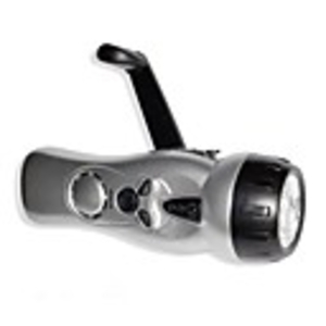 4-in-1 LED Dynamo Flashlight with FM radio and Alarm