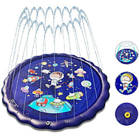 4-in-1 Splash Pad for Kids 70 INch Outdoor Childrens Water Pad Wading Pool and Sprinkler and Play Mat for Girls Inflatable Kiddie Swimming Pool Water Toys for Toddlers 12 Months and Up miniinthebox