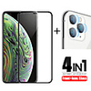 4-in-1 Tempered Glass Full Glue Screen Protector For iPhone 11 Pro Max Lens Glass