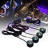 4 In 1 Voice Control Car LED Atmosphere Lights Colorful RGB Interior Floor Foot Lights Universal Auto USB Decorative Ambient Lamp Car Styling Light Decorative Ambient Lighting