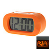 4" LCD LED Backlight Oval Digital Alarm Clock (3xAAA,  Assorted Colors)