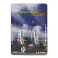 4-LED Power-Saving Vehicle Light Bulbs (12V White 2-Pack)
