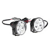 4-LED Ultra White Light Round Car Daytime Running Lamps (2-Pack)