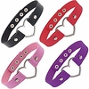 4 pack adjustable leather choker punk love heart pu necklace goth choker soft collar chain for women girls,  black purple pink red