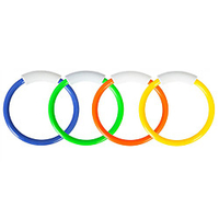 4 Pack Pool Diving Toys Water Swimming Pool Diving Rings Toys for Kids Colorful Easy to Find and Grab miniinthebox