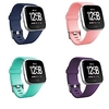 4 Packs Straps Compatible with Fitbit Versa/Versa 2/Fitbit Versa Lite for Women and Men 20mm Width Classic Soft Silicone Sport Strap Replacement Wristband for Fitbit Versa Smart Watch miniinthebox