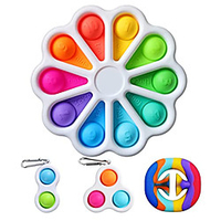 4 pcs Flower Fidget Toy Pack Bubble Sensory Simple Dimple Fidget Toy Simple Dimple Fidget Popper Sensory Toys for Stress Relief ADHD Anxiety Autism for Kids and Adults miniinthebox