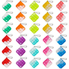 4 pcs Simple Fidget Toys Stress Relief Hand Toys Mini Pop Push it Fidget Toy Keychain for Kids Adults Mini Pop Push it Bubble Fidget Sensory Toys Office Desk Toy miniinthebox