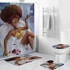 4 PCS Bathroom 3D Digital Printing Polyester Waterproof Body Art Series