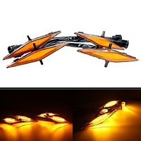 4 Pcs Bright Led Amber Front Grill Lights With Fuse And Instruction Fog Lamp For Toyota 4Runner 2014-2019 LED Work Light