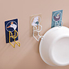 4 PCS Cartoon Washstand From Stainless Steel Punching Receive Shelf Kitchen Bathroom Hanging Towel Rack Mounts Basin