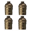 4 Pcs E26/E27 Socket Screw Bulbs Metal Shell Medium Base Edison Retro Pendant Lamp Holder Without Switch and Cord 110-240V