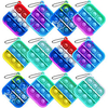 4 Pcs Mini Push pop Bubble Fidget Toy Simple Fidget Toy Keychain Bubble Pop Desk Toy Decompression Toys Suitable for All Age miniinthebox