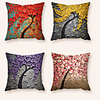 4 pcs Polyester Pillow Cover,  Botanical Square Zipper Polyester Traditional Classic