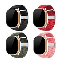 4 PCS Smart Watch Band for Fitbit Versa 3 / Sense Nylon Smartwatch Strap Adjustable Length Soft Stretchy Weave Bracelet Replacement Wristband miniinthebox