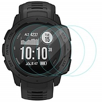 4 pcs Smartwatch Screen Protector Compatible with Garmin Instinct Screen Protector 4Packs Tempered Glass Screen Protection Cover Saver for Instinct Smartwatch High Sensitively HD Clear Anti-Scratch Anti-Bubble miniinthebox