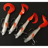4 pcs Soft Bait Soft Bait Trolling Lure Soft Jerkbaits Sinking Bass Trout Pike Sea Fishing Bait Casting Lure Fishing Soft Plastic Metal / Trolling Boat Fishing