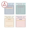 4 pcs Sticky Notes 7.67.6 inch Colorful Paper Lined Cute Self-adhesive Post It Notes for School Office Student miniinthebox