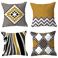 4 pcs Throw Pillow Simple Classic 4545 cm Cushion Vintage Circle Cover Sofa Home Decor Throw Pillow Case miniinthebox