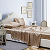 4 Piece Hotel Luxury Soft Premium Silk Solid Color Bed Sheets Set Deep Pockets Hypoallergenic Wrinkle amp; Fade Resistant Bedding Set
