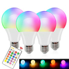 4-Pieces E27 Smart Bulb Lamp LED RGBW Light Dimmable RGB White LED Lamp Colorful Changing Bulb LED Lampada House Renovation miniinthebox