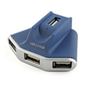 4 Port USB 2.0 Hub (Blue)
