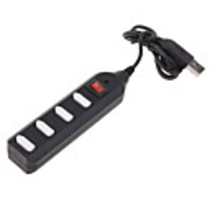 4 Port USB 2.0 Hub Switch Adapter (Black/White)