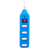 4 Port USB 2.0 Hub Switch Adapter (Blue)