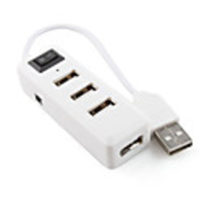 4 Port USB 2.0 HUB with Switch High Speed Transfer Rate: 480Mbps