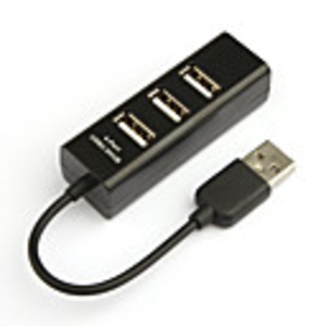 4-Port USB 2.0 Mini Hub (Black)