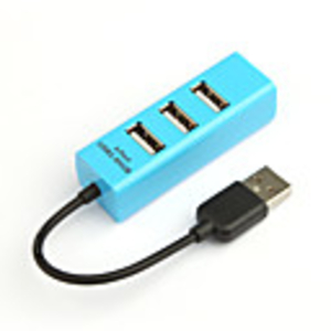 4-Port USB 2.0 Mini Hub (Blue)