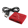 4 Port USB 2.0 Mini Hub (Red)