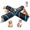 4 way cat tunnel,  large indoor outdoor collapsible pet toy crinkle tunnel tube with storage bag for cat,  dog,  puppy,  kitty,  kitten,  rabbit 81266