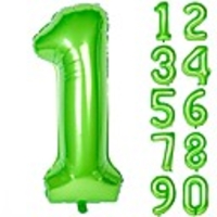 40 inch green large numbers 0-9 birthday party decorations helium foil mylar big number balloon digital