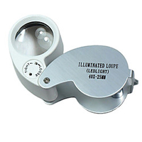 40 x 25MM Folding Magnifier Metal Illuminated Magnifying Glass With LED Light miniinthebox