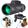 40 X 60 mm Monocular with Phone Clip and Tripod Waterproof Portable Durable Lightweight 7 m Multi-coated BAK4 Camping / Hiking Hunting Fishing / with Tripod Mount / Bird watching