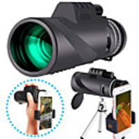 40 X 60 mm Monocular with Phone Clip and Tripod Waterproof Portable Durable Lightweight 7 m Multi-coated BAK4 Camping / Hiking Hunting Fishing / with Tripod Mount / Bird watching
