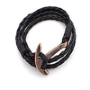 40cm pu leather men bracelet jewelry hope anchor bracelet wristband wrap charm bracelet for male accessories hand cuff