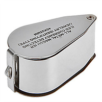 40X All-Metal High-resolution Magnifying Glass Magnifier Microscope With LED Currengy Detecting miniinthebox