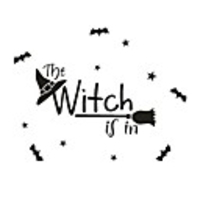 4370cm Halloween Decorations Wall Stickers Witch Self Adhesive Wall Stickers Creative Children