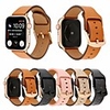 44mm/42mm/40mm/38mm Matte Calf Genuine Leather Strap Wrist Band with Secure Metal Clasp Buckle Compatible for Apple Watch Series