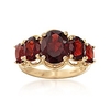 4.50 ct. t.w. garnet 5-stone ring in 18kt gold over sterling for women