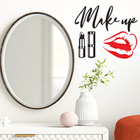 47x39cm Shapes Lipstick Wall Stickers Bathroom Toilet Removable Pre-pasted PVC Home Decoration Wall Decal 1pc miniinthebox