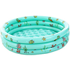 48" Inflatable Kid Pool,  3-Rings Blow Up Baby Toddler Pool,  Kiddie Wading Paddling Pool,  Sturdy Plastic Swimming Water Party Games Pool,  Pit Ball Pool for Summer Fun Activities Yard Backyard miniinthebox