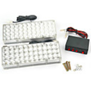48-LED Flashing Light Panels (Amber , 2pcs Set)