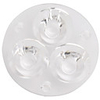48.16mm 3-LED Reflector for Cree Emitters (Glass-like Plastic)